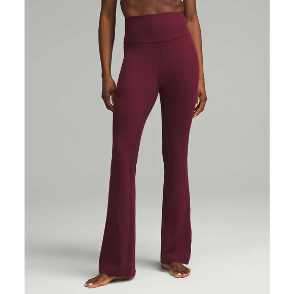 Lululemon Groove Nulu Super-High-Rise Flared Pant Regular Garnet 12 - Picture 1 of 6